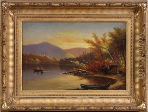 Adirondack Scene Oil Painting - Augustus Rockwell