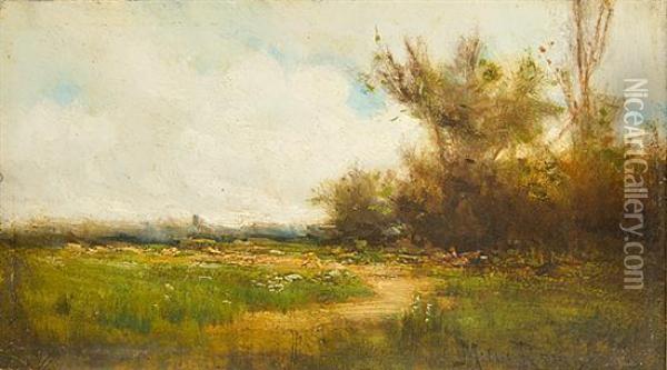 Country Landscape With Pathway Oil Painting - Milne Ramsey
