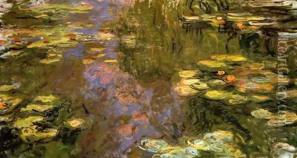 The Water-Lily Pond1 1917-1919 Oil Painting - Claude Oscar Monet