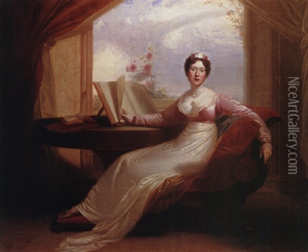 Lesende Junge Dame Am Fenster Oil Painting - Marguerite Gerard