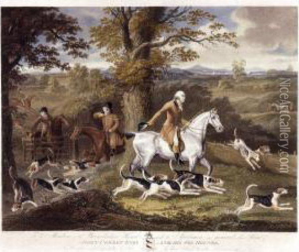 His Fox Hounds Oil Painting - Thomas Weaver
