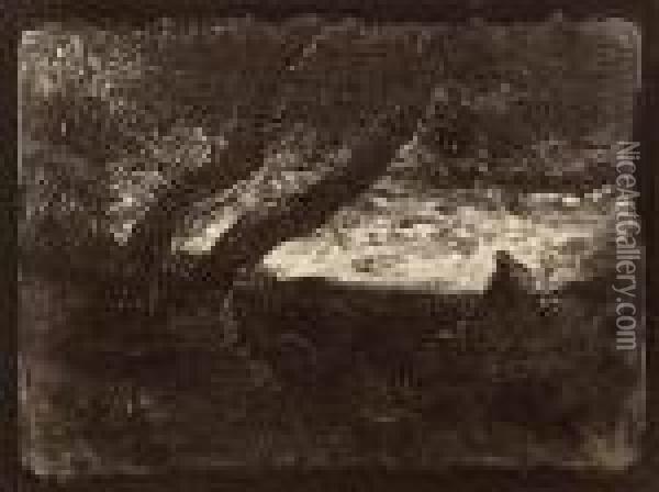 Le Songeur; Le Petit Berger Oil Painting - Jean-Baptiste-Camille Corot