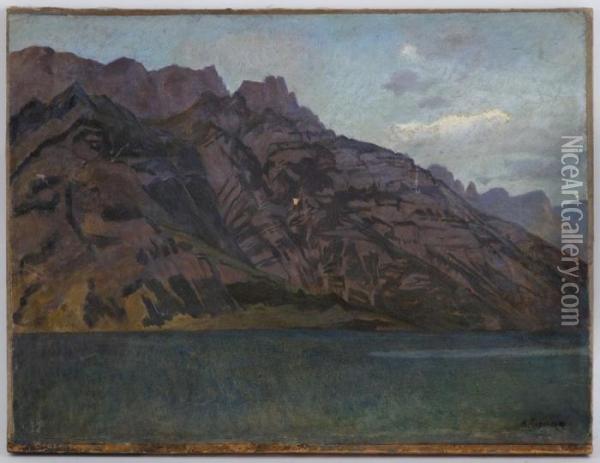 Lac De Montagne Oil Painting - Albert Lugardon