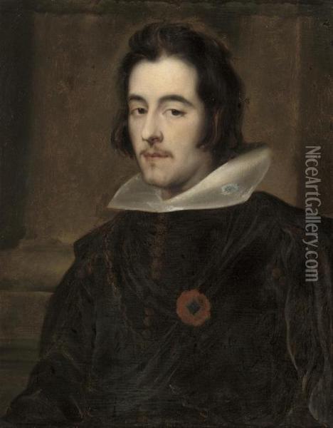 Portrait Of A Gentleman, Antonio Di Zuniga Oil Painting - Sir Anthony Van Dyck