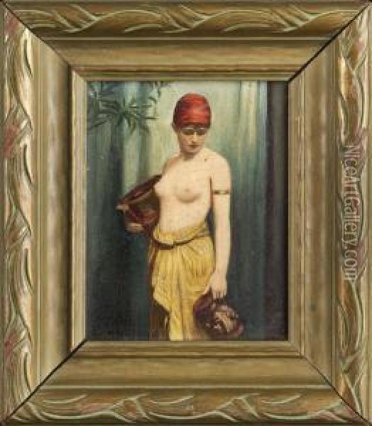 The Water Carrier Oil Painting - Max Nonnenbruch