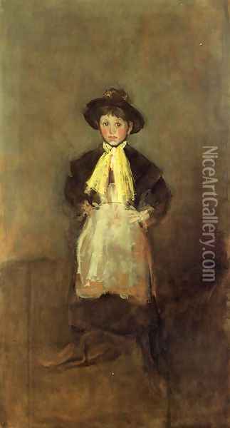 The Chelsea Girl Oil Painting - James Abbott McNeill Whistler