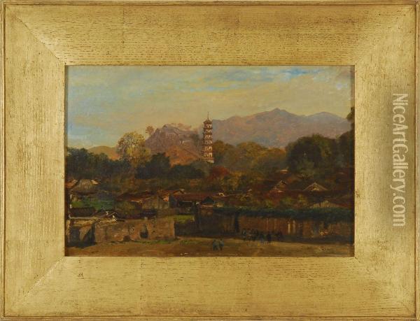 Landscape Of Japan Oil Painting - Winckworth Allan Gay