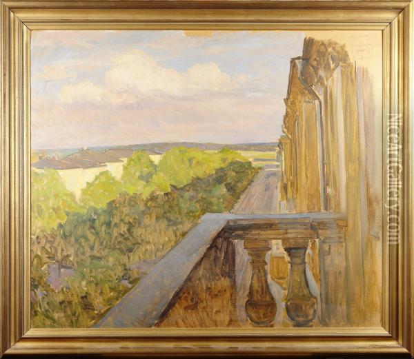 Utsikt Franbalkong Oil Painting - Gustav Oscar Bjorck