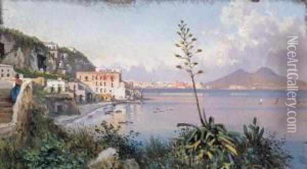 Veduta Del Golfo Di Napoli Oil Painting - Guglielmo Giusti