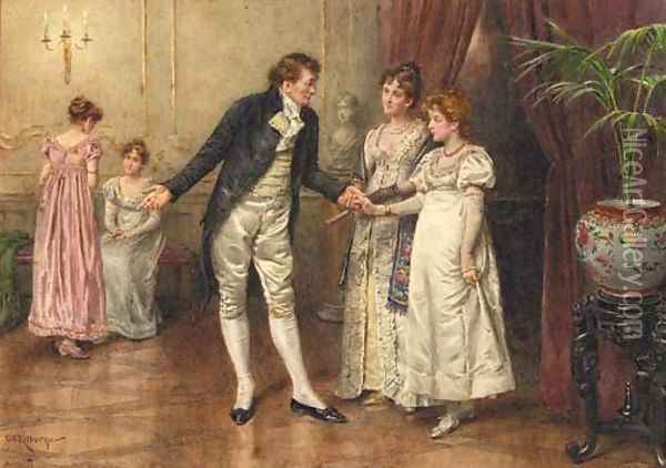 Her First Dance Oil Painting - George Goodwin Kilburne