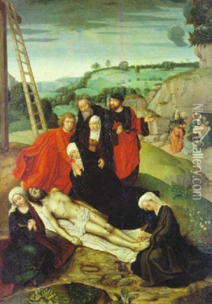 Llanto Sobre Cristo Muerto Oil Painting - Adriaen Isenbrant