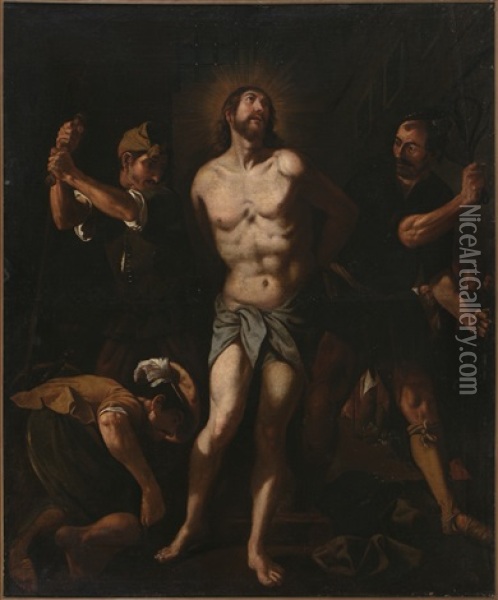 La Flagelacion De Cristo Oil Painting - Vicente Castello Y Amat