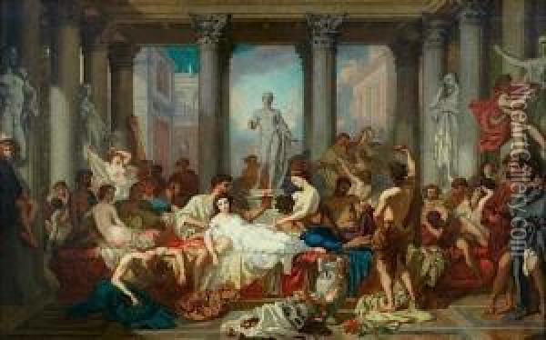 Les Romains De La Decadence Oil Painting - Thomas Couture