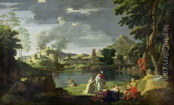 Orpheus and Eurydice Oil Painting - Nicolas Poussin