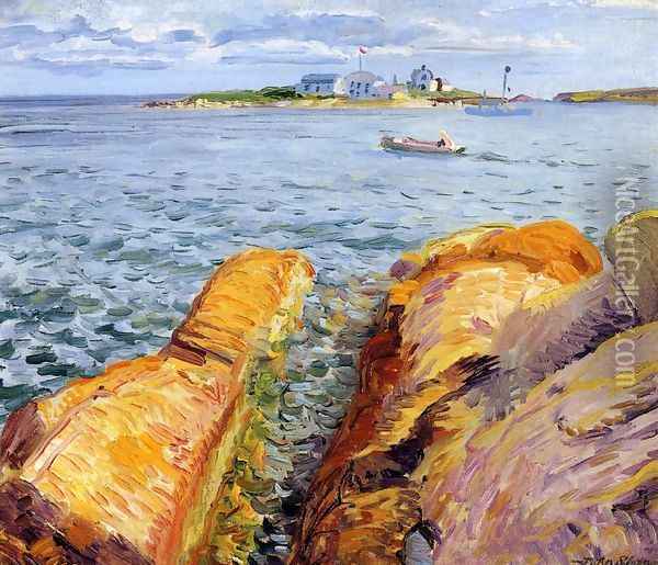 Wonson's Rocks and Ten Pound Island Oil Painting - John Sloan