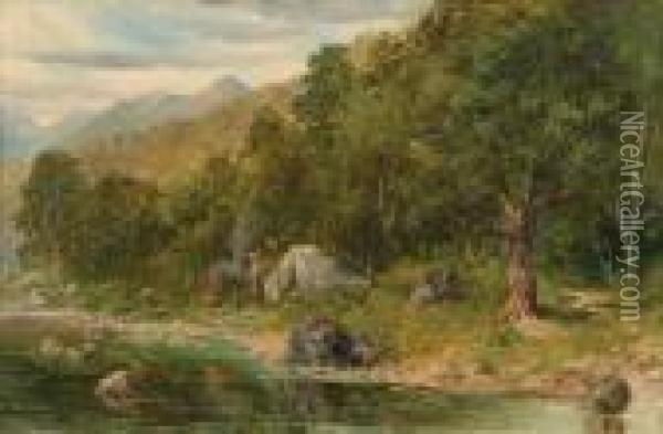 View Near Kinloch,queenstown Oil Painting - John Elder Moultray