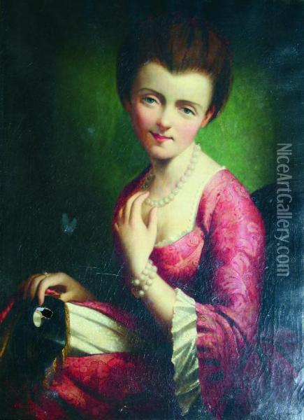 Portrait Of A Lady Oil Painting - Philip Hermogenes Calderon