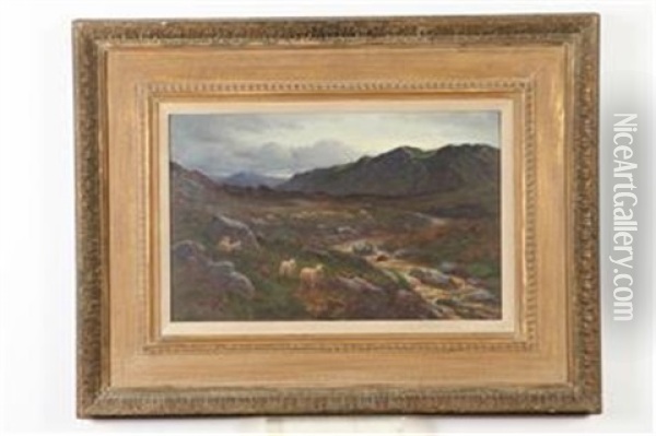 Landscape With Sheep Oil Painting - Joseph Yelverton Dawbarn