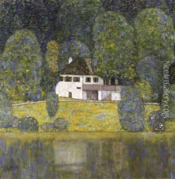 Litzlbergerkeller Am Attersee Oil Painting - Gustav Klimt