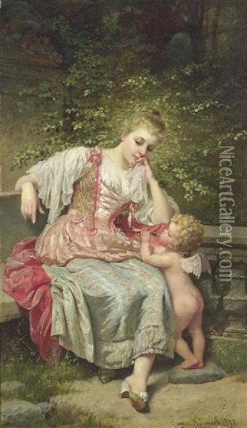 A Muse Of Love Oil Painting - Eugen Johann Georg Klimsch