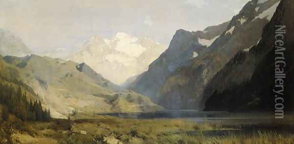 Yosemite South Fork, Looking Eastward from King's River Oil Painting - Frederick Judd Waugh