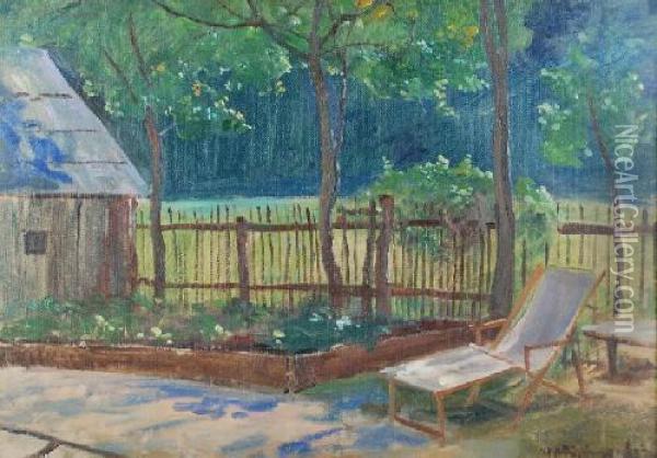 W Ogrodzie Oil Painting - Wincenty Wodzinowski