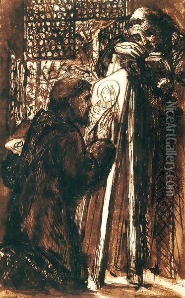 Fra Angelico Painting Oil Painting - Dante Gabriel Rossetti