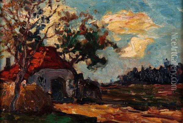 Landscape With Cottage Oil Painting - Charles Dankmeijer