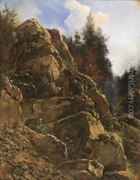 Parthie Aus Dem Rabenauer Grund Oil Painting - Johan Christian Dahl