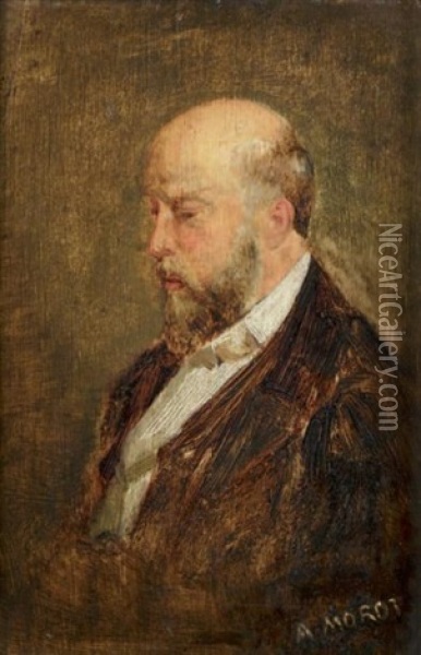 Portrait De Monsieur Frederic Boucheron Oil Painting - Aime Nicolas Morot