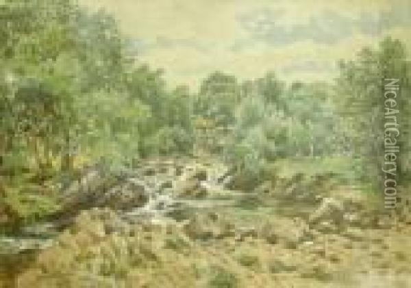 A Kirkcudbrightshire River Oil Painting - Samuel Bough