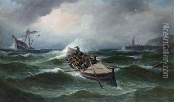 Heroes Of The Sea To The Rescue Oil Painting - John Rabone Harvey