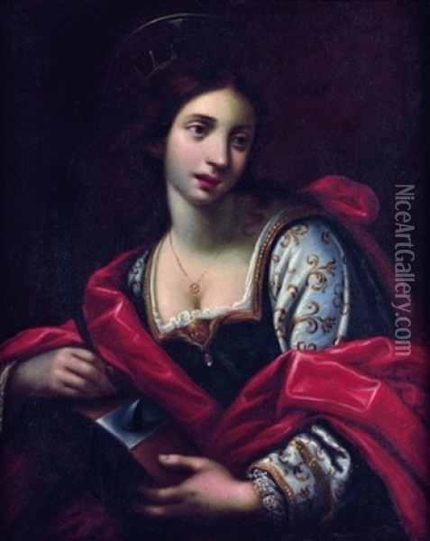 Sainte Catherine Oil Painting - Francesco Botti