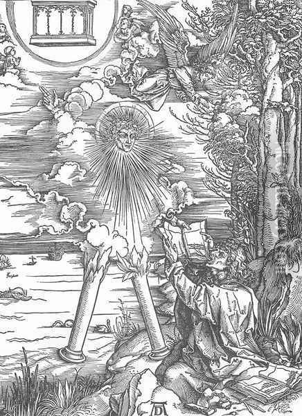 The Revelation of St John, 09. St John Devours the Book Oil Painting - Albrecht Durer