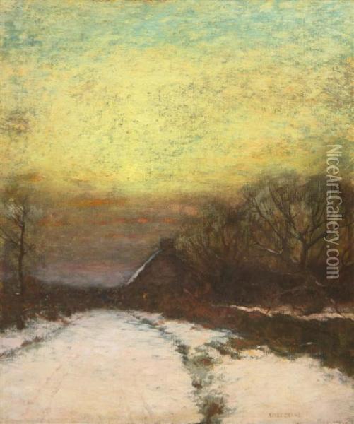 Winter Glow Oil Painting - Bruce Crane