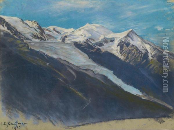 Der Mont Blanc Oil Painting - Joseph Clemens Kaufmann
