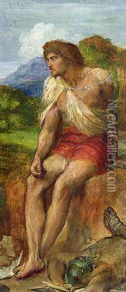 Samson, 1875 Oil Painting - George Frederick Watts
