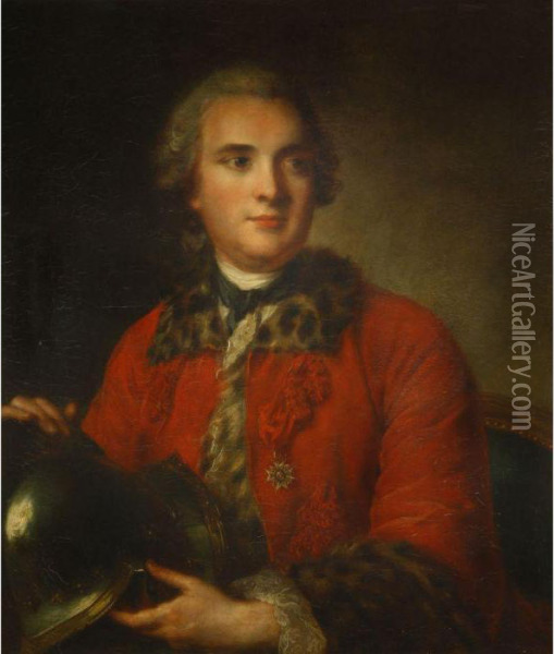 Portrait Of A Gentleman Oil Painting - Louis Tocque