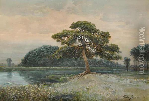 A Landscape By Nove Hrady Oil Painting - Vaclav Jansa