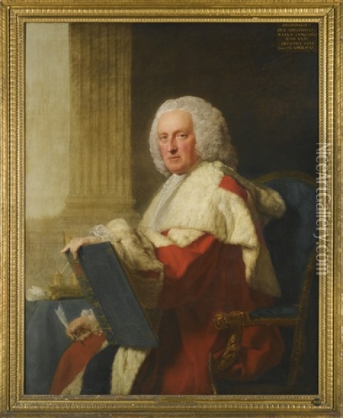 Portrait Of Archibald Campbell, 3rd Duke Of Argyll Oil Painting - Allan Ramsay