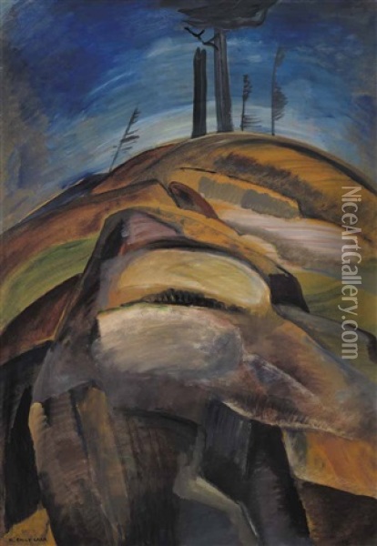 Rocky Hill, Bc Oil Painting - Emily Carr