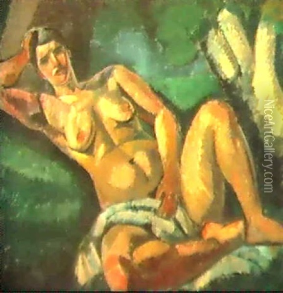 Baigneuse Etendue Oil Painting - Charles Dufresne
