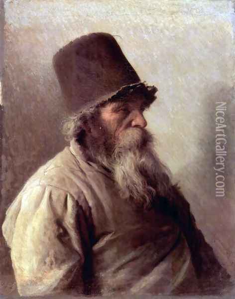 Village Elder Oil Painting - Ivan Nikolaevich Kramskoy