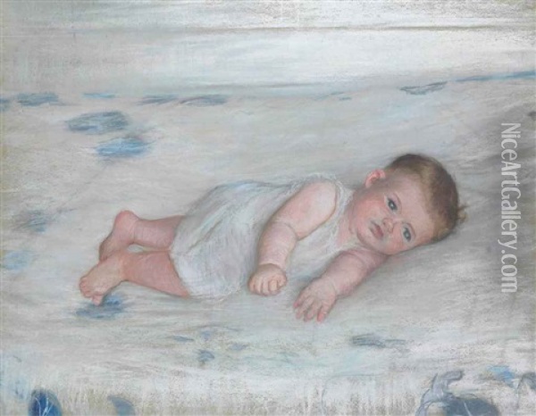 Baby Oil Painting - Lilla Cabot Perry