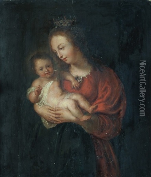 Virgen Y El Nino Oil Painting -  Rembrandt van Rijn