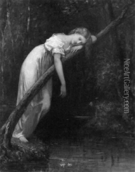 Ophelia Oil Painting - William Morris Hunt
