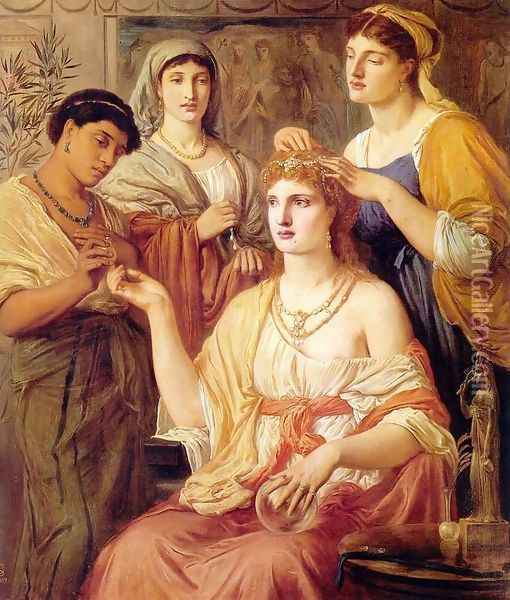The Toilet of a Roman Lady Oil Painting - Simeon Solomon