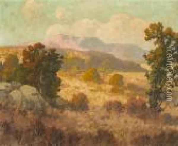 Sunlit Hills Oil Painting - Maurice Braun