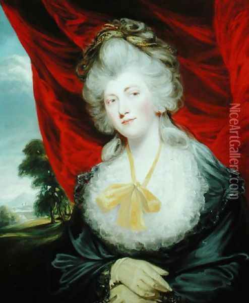 Portrait of the Hon Isabella Ingram later Marchioness of Hertford 1759-1834 Oil Painting - John Hoppner