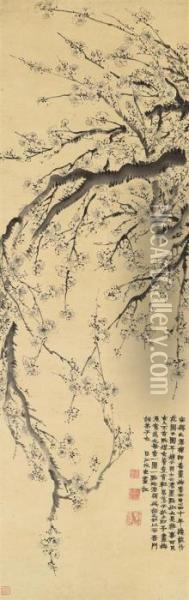 Plum Blossoms Oil Painting - Jin Nong